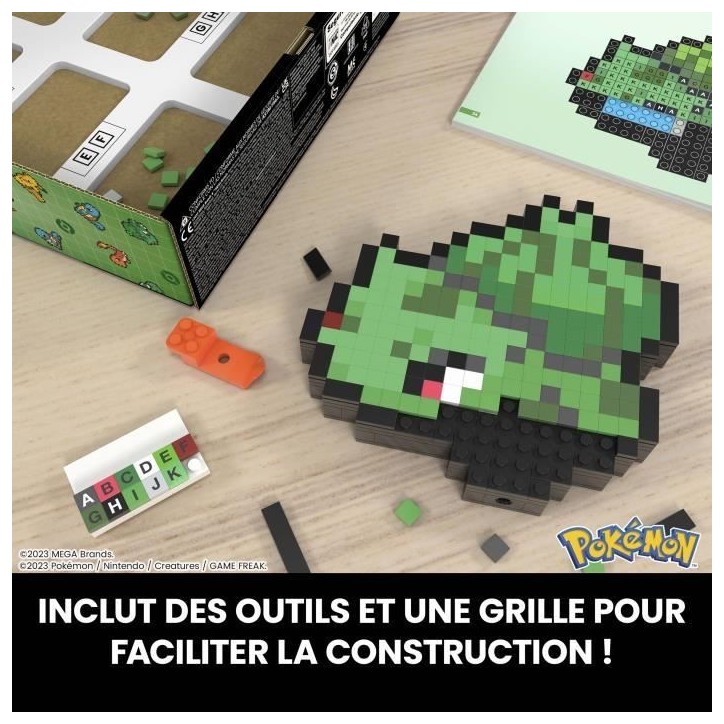 MEGA-Pokémon-Bulbizarre-Coffret de construction rétro 374 pieces - MEGA Pokémon - HTH75 MEGA-Pokémon-Bulbizarre-Coffret de construction rétro 374 pieces - MEGA Pokémon - HTH75