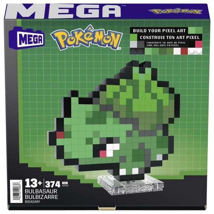 MEGA-Pokémon-Bulbizarre-Coffret de construction rétro 374 pieces - MEGA Pokémon - HTH75 MEGA-Pokémon-Bulbizarre-Coffret de construction rétro 374 pieces - MEGA Pokémon - HTH75