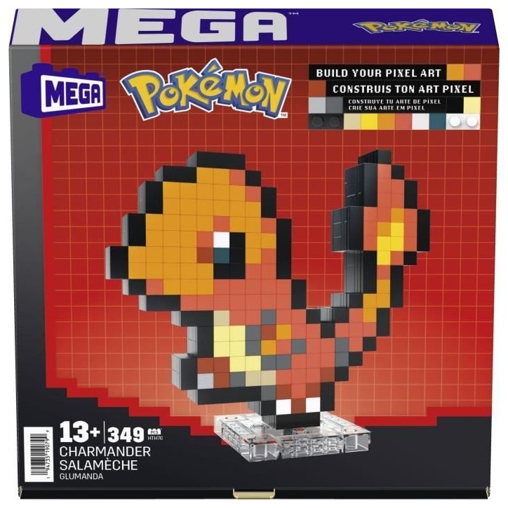 MEGA-Pok?mon-Salam?che-Coffret de construction r?tro 349 pi?ces - MEGA Pok?mon - HTH76