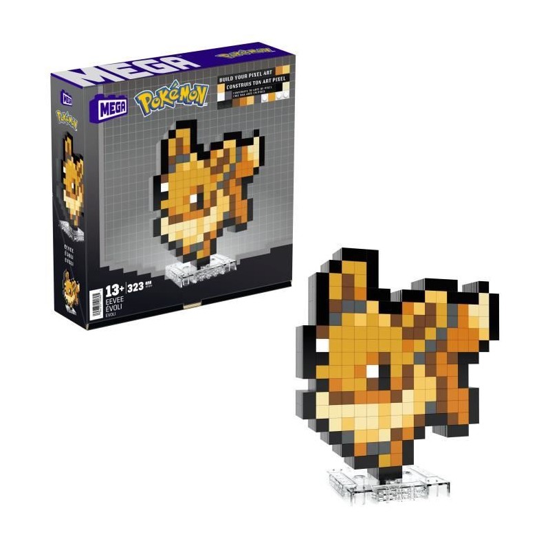 Mega-Pokémon-évoli-Coffret De Construction Rétro Pixel Art 323 Piec Mega-Pokémon-évoli-Coffret De Construction Rétro Pixel Art 323 Piec