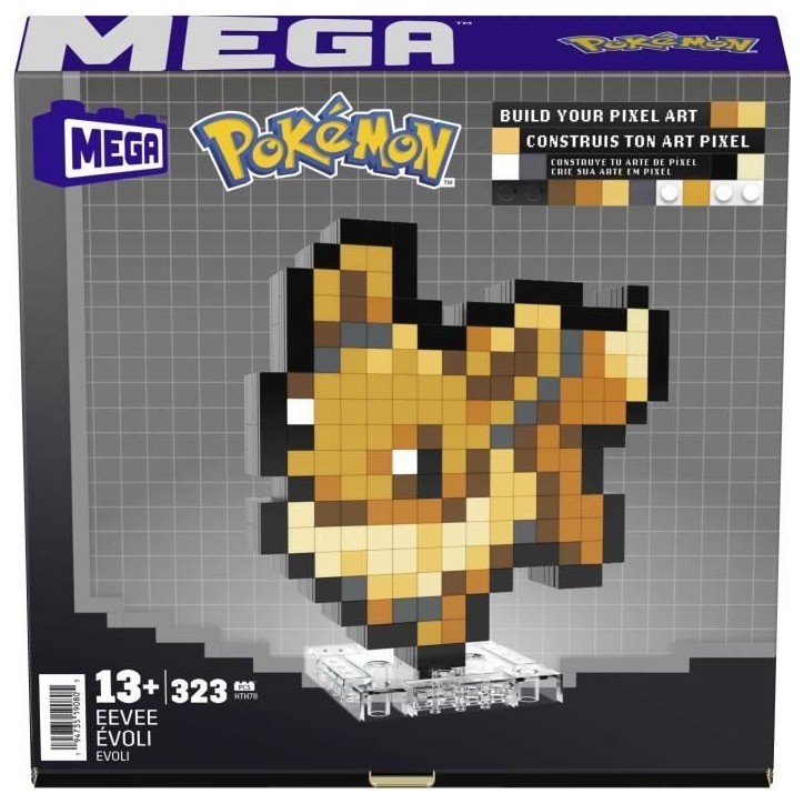 Mega-Pokémon-évoli-Coffret De Construction Rétro Pixel Art 323 Pieces - MEGA Pokémon - HTH78 Mega-Pokémon-évoli-Coffret De Construction Rétro Pixel Art 323 Pieces - MEGA Pokémon - HTH78