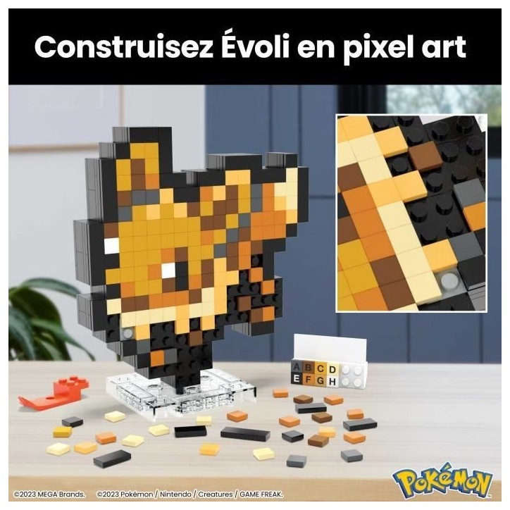 Mega-Pokémon-évoli-Coffret De Construction Rétro Pixel Art 323 Pieces - MEGA Pokémon - HTH78 Mega-Pokémon-évoli-Coffret De Construction Rétro Pixel Art 323 Pieces - MEGA Pokémon - HTH78