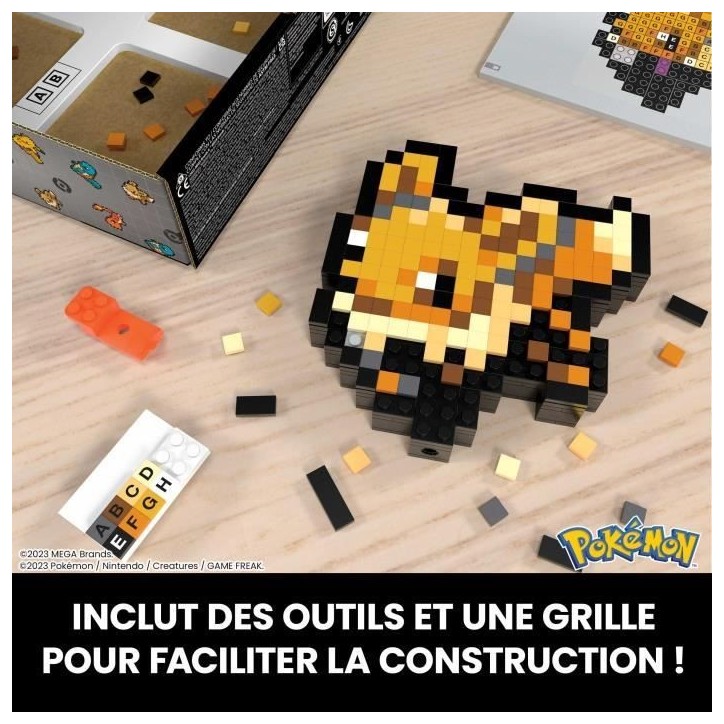 Mega-Pokémon-évoli-Coffret De Construction Rétro Pixel Art 323 Pieces - MEGA Pokémon - HTH78 Mega-Pokémon-évoli-Coffret De Construction Rétro Pixel Art 323 Pieces - MEGA Pokémon - HTH78