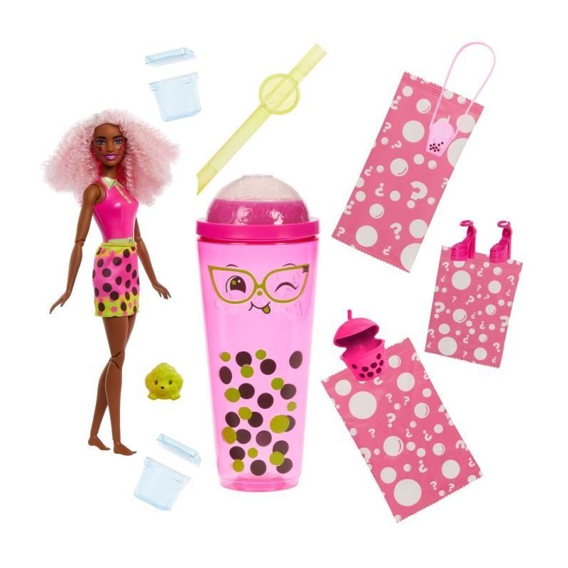Barbie-Pop Reveal-Poupée parfumée série Bubble Tea avec accessoires Barbie-Pop Reveal-Poupée parfumée série Bubble Tea avec accessoires