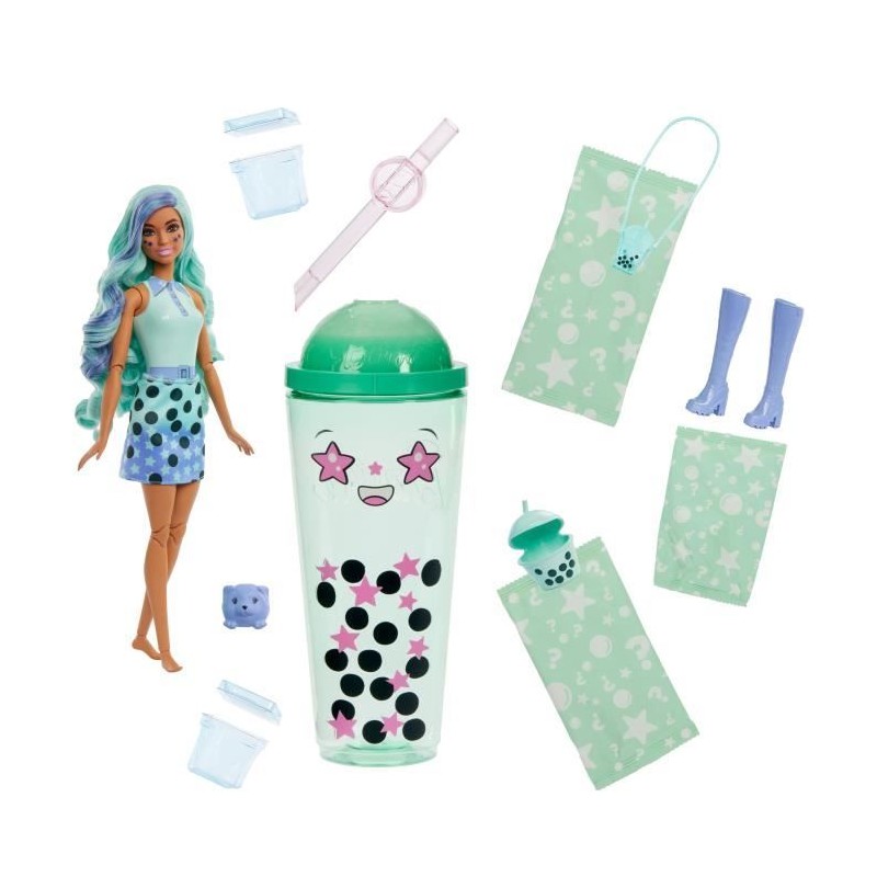 Barbie-Pop Reveal-Poupée parfumée série Bubble Tea avec accessoires Barbie-Pop Reveal-Poupée parfumée série Bubble Tea avec accessoires
