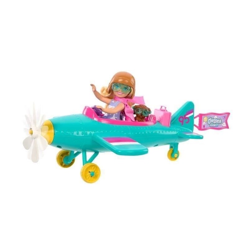 Barbie-Chelsea Can Be...-Avion et poupée-Coffret avec accessoires HTK Barbie-Chelsea Can Be...-Avion et poupée-Coffret avec accessoires HTK