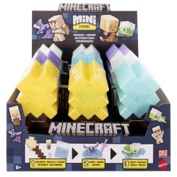 Minecraft-Mini-Tetes Modulables - Assortiment de figurines - Minecraft