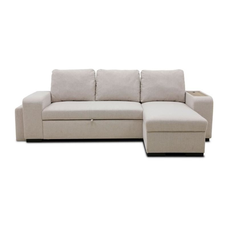 Canapé d'angle convertible réversible VALDO 3 a 4 places - Tissu Bei Canapé d'angle convertible réversible VALDO 3 a 4 places - Tissu Bei