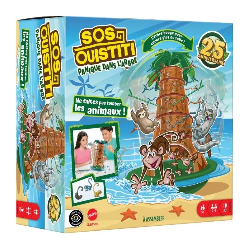 SOS Ouistiti : Panique dans l'arbre-Jeu de société familial HTW65 M SOS Ouistiti : Panique dans l'arbre-Jeu de société familial HTW65 M