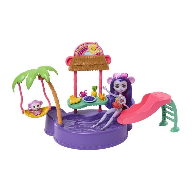 Enchantimals-Piscine singe-Coffret poupée et accessoires HTW73 Enchantimals-Piscine singe-Coffret poupée et accessoires HTW73
