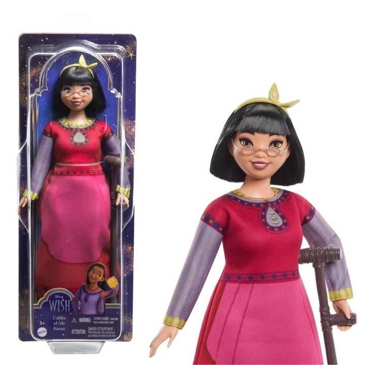 Disney Dahlia du Royaume de Rosas Poupée Wish articulée avec vetements amovibles, accessoires et canne HPX24 Disney Dahlia du Royaume de Rosas Poupée Wish articulée avec vetements amovibles, accessoires et canne HPX24