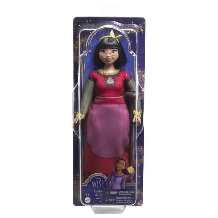 Disney Dahlia du Royaume de Rosas Poupée Wish articulée avec vetements amovibles, accessoires et canne HPX24 Disney Dahlia du Royaume de Rosas Poupée Wish articulée avec vetements amovibles, accessoires et canne HPX24