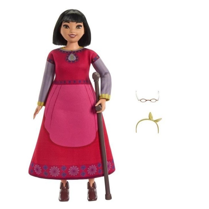 Disney Dahlia du Royaume de Rosas Poupée Wish articulée avec vetements amovibles, accessoires et canne HPX24 Disney Dahlia du Royaume de Rosas Poupée Wish articulée avec vetements amovibles, accessoires et canne HPX24