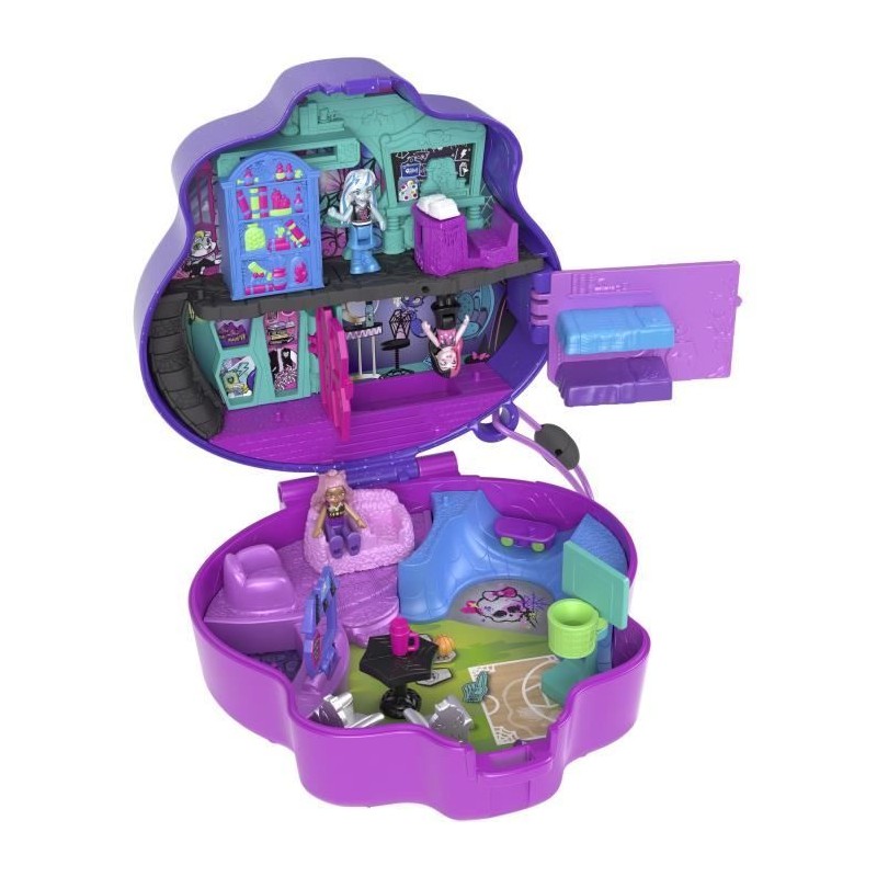 Polly Pocket-Monster High-Coffret 3 mini-figurines et 10 accessoires
