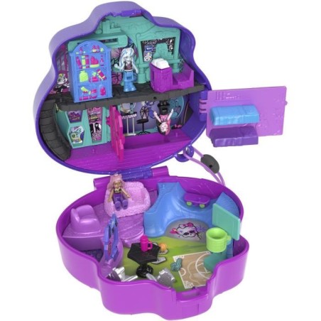 Polly Pocket-Monster High-Coffret 3 mini-figurines et 10 accessoires