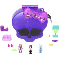 Polly Pocket-Monster High-Coffret 3 mini-figurines et 10 accessoires