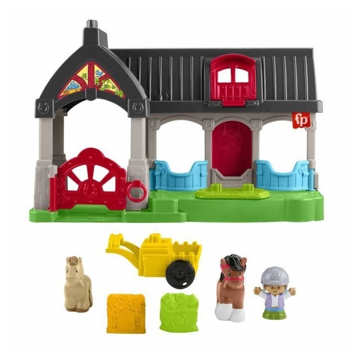 FISHER-PRICE Little People-L'écurie des Joyeux Chevaux avec 6 éléments - Fisher-Price - HWR84 FISHER-PRICE Little People-L'écurie des Joyeux Chevaux avec 6 éléments - Fisher-Price - HWR84