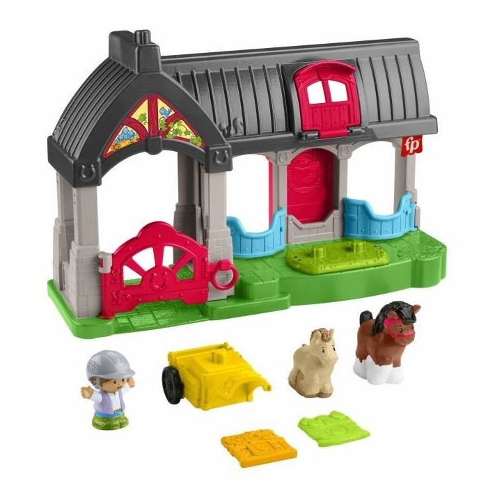 FISHER-PRICE Little People-L'écurie des Joyeux Chevaux avec 6 éléments - Fisher-Price - HWR84 FISHER-PRICE Little People-L'écurie des Joyeux Chevaux avec 6 éléments - Fisher-Price - HWR84