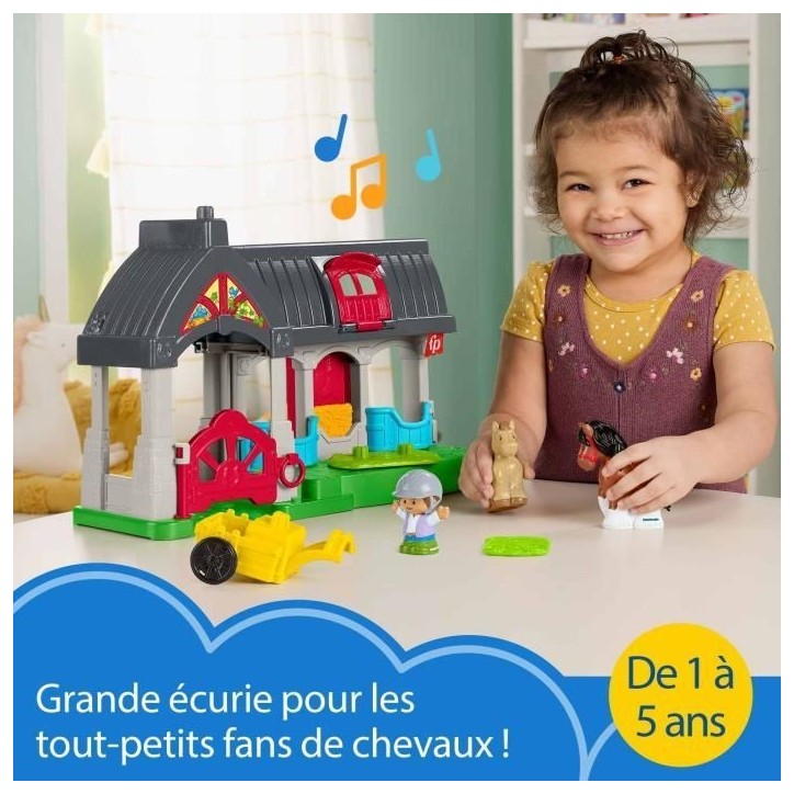FISHER-PRICE Little People-L'écurie des Joyeux Chevaux avec 6 éléments - Fisher-Price - HWR84 FISHER-PRICE Little People-L'écurie des Joyeux Chevaux avec 6 éléments - Fisher-Price - HWR84