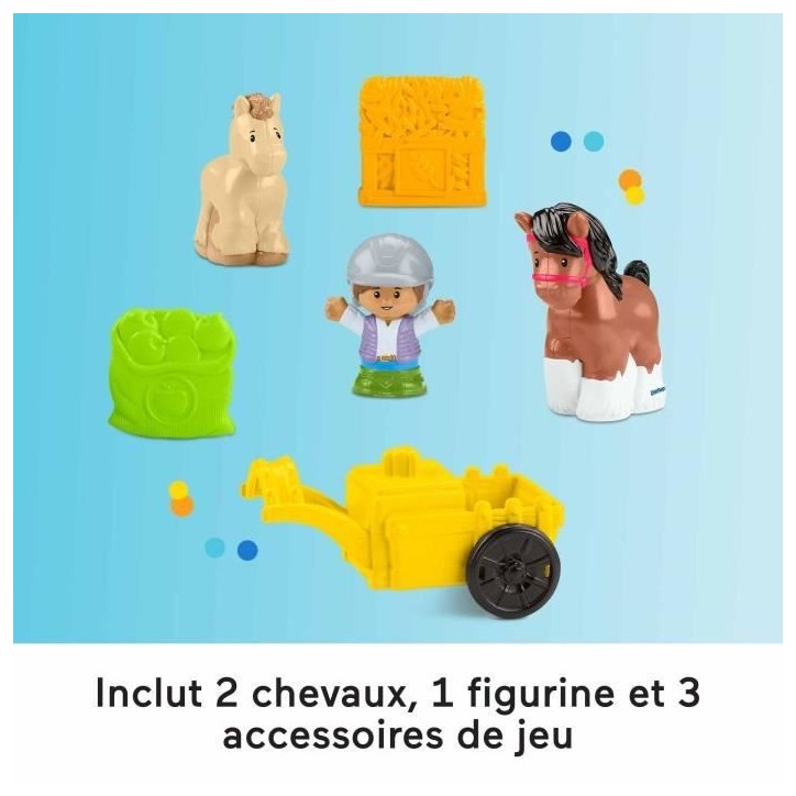 FISHER-PRICE Little People-L'écurie des Joyeux Chevaux avec 6 éléments - Fisher-Price - HWR84 FISHER-PRICE Little People-L'écurie des Joyeux Chevaux avec 6 éléments - Fisher-Price - HWR84