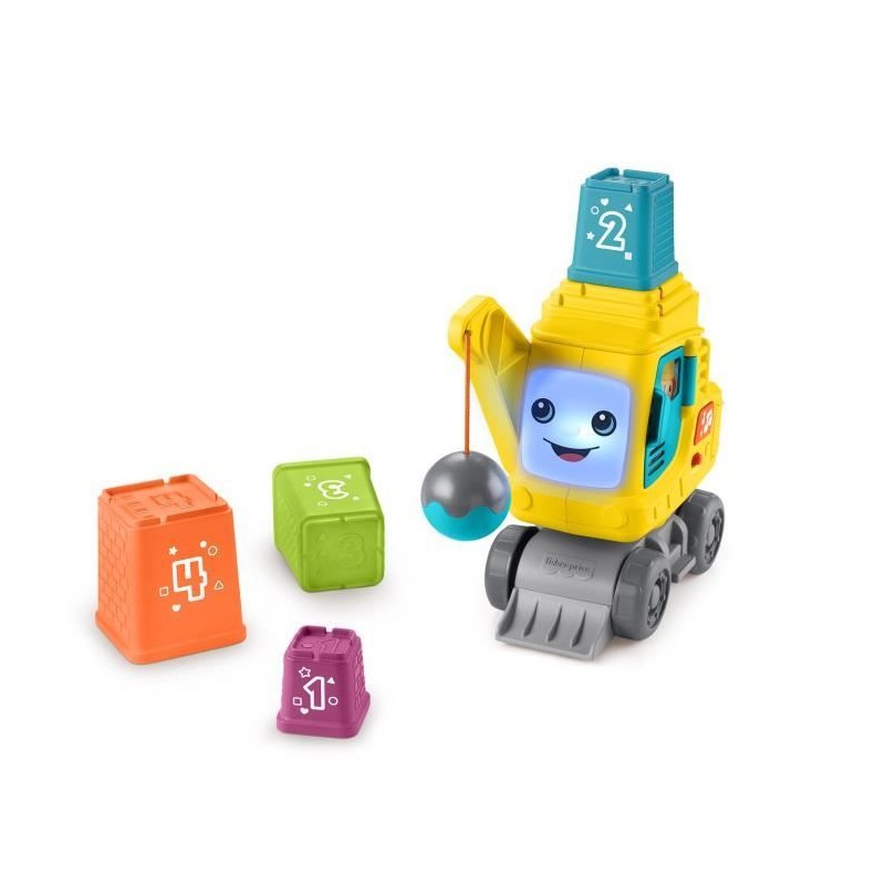 Fisher-Price-La Calculo'Grue-Blocs avec effets sonores et lumineux HXF Fisher-Price-La Calculo'Grue-Blocs avec effets sonores et lumineux HXF