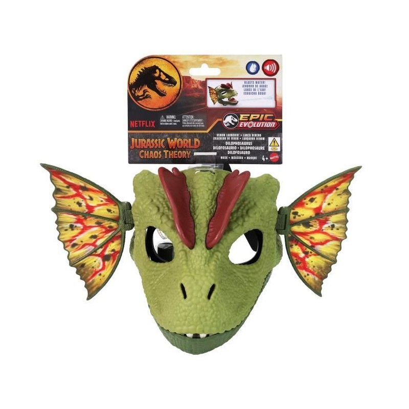 JURASSIC WORLD masque Dilophosaurus Lanceur De Venin HXF55 JURASSIC WORLD masque Dilophosaurus Lanceur De Venin HXF55
