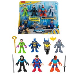 Imaginext-DC Super Friends-Coffret de figurines Deluxe avec 9 éléme