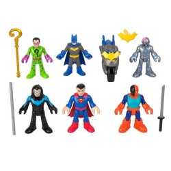 Imaginext-DC Super Friends-Coffret de figurines Deluxe avec 9 éléme