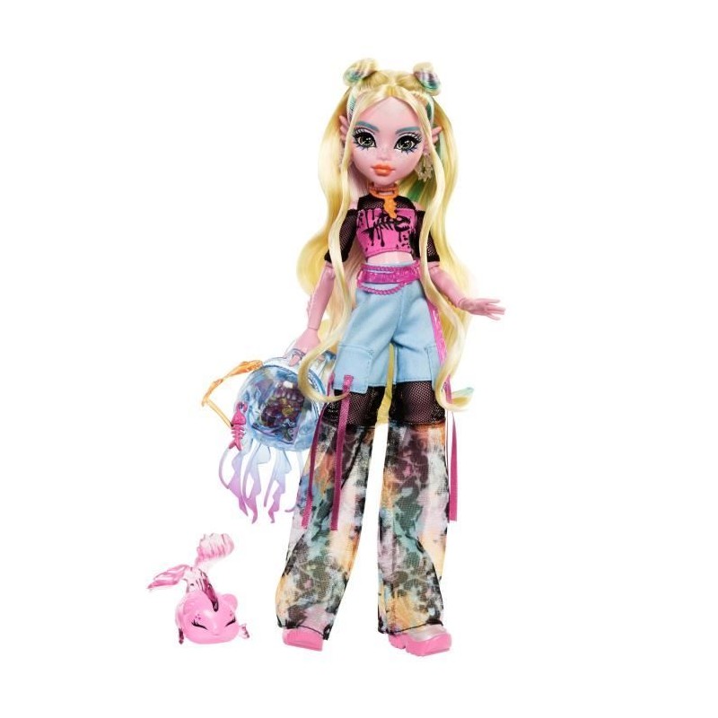 Monster High-Poupée Lagoona Blue-Poupée avec animal et accessoires H Monster High-Poupée Lagoona Blue-Poupée avec animal et accessoires H