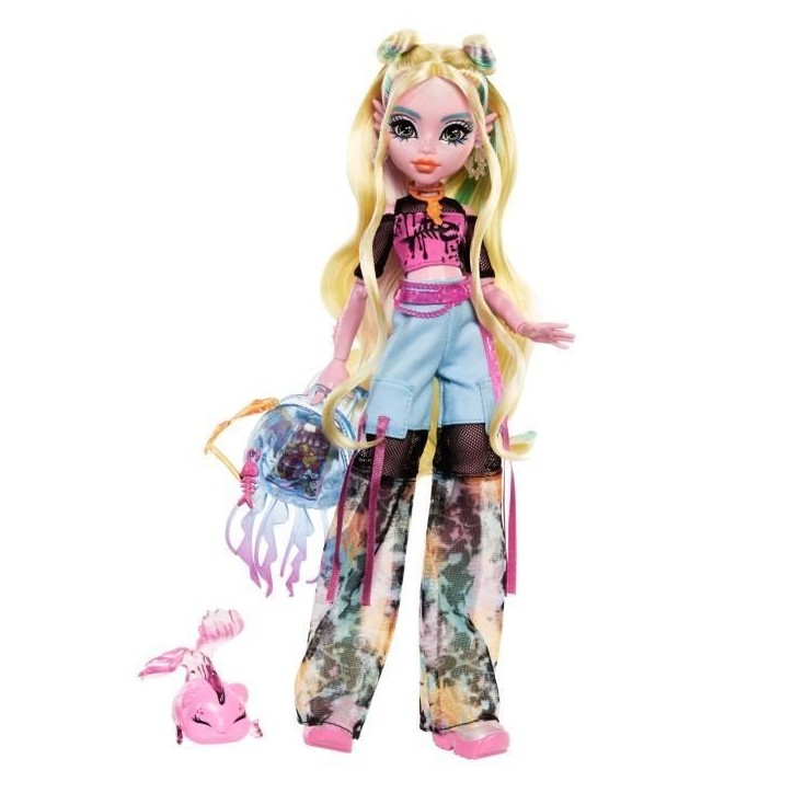 Monster High-Poupée Lagoona Blue-Poupée avec animal et accessoires HXH75 Monster High-Poupée Lagoona Blue-Poupée avec animal et accessoires HXH75