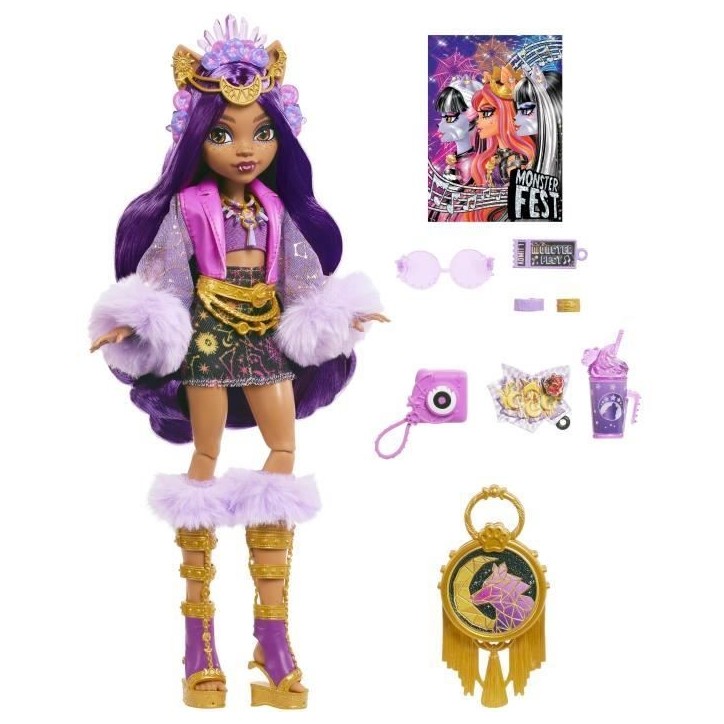 Monster High-Poupée Clawdeen Wolf avec tenue pour le Monster Fest HXH80 Monster High-Poupée Clawdeen Wolf avec tenue pour le Monster Fest HXH80