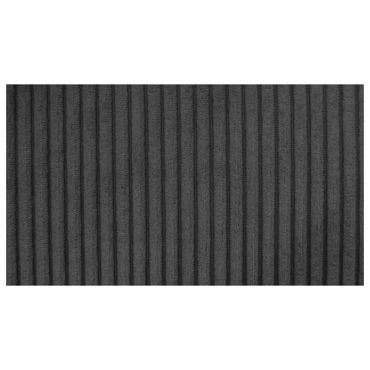 Canapé d'angle convertible réversible NIRVANA 4 a 5 places - Tissu velours côtelé anthracite - Coffre de rangement - L247 x Canapé d'angle convertible réversible NIRVANA 4 a 5 places - Tissu velours côtelé anthracite - Coffre de rangement - L247 x