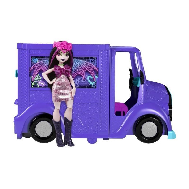 Monster High-Tour Bus Rock Sang-sationnel-Coffret avec poupée et bus Monster High-Tour Bus Rock Sang-sationnel-Coffret avec poupée et bus
