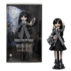 Monster High-Mercredi Addams en Uniforme-Poup?e avec La Chose - Monste