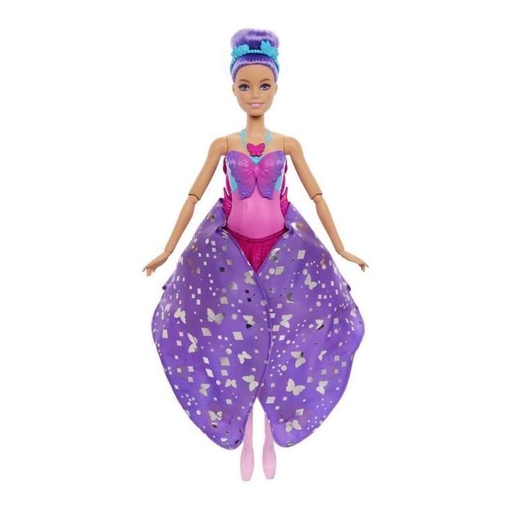 Barbie-De Danseuse a Papillon-Poupée transformation 2 en 1 HXJ10 Barbie-De Danseuse a Papillon-Poupée transformation 2 en 1 HXJ10