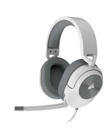 Casque gaming CORSAIR HS55 STEREO - Blanc, Micro-casque filaire jack 3,5mm