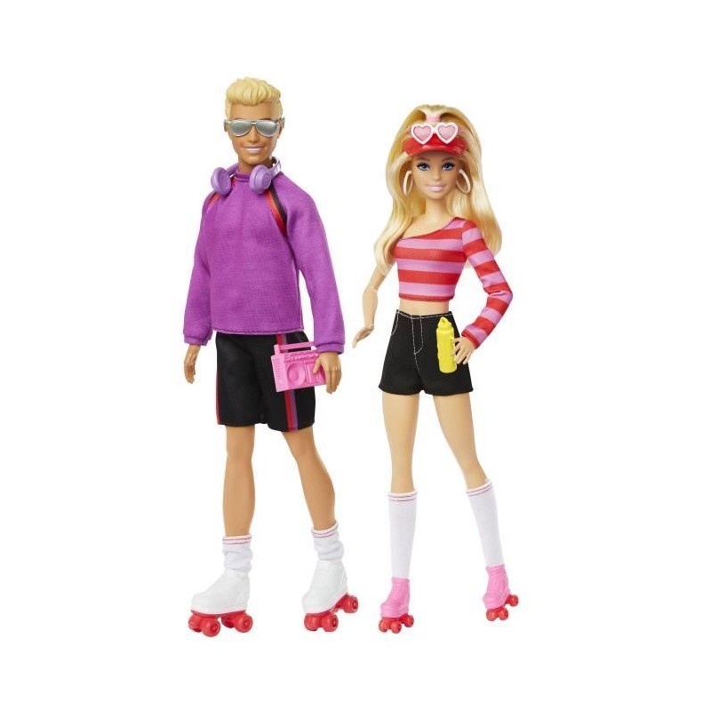 Barbie-Fashionistas-Coffret poupées et accessoires patins a roulettes Barbie-Fashionistas-Coffret poupées et accessoires patins a roulettes
