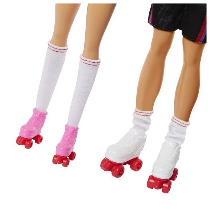 Barbie-Fashionistas-Coffret poupées et accessoires patins a roulettes HXK90 Barbie-Fashionistas-Coffret poupées et accessoires patins a roulettes HXK90