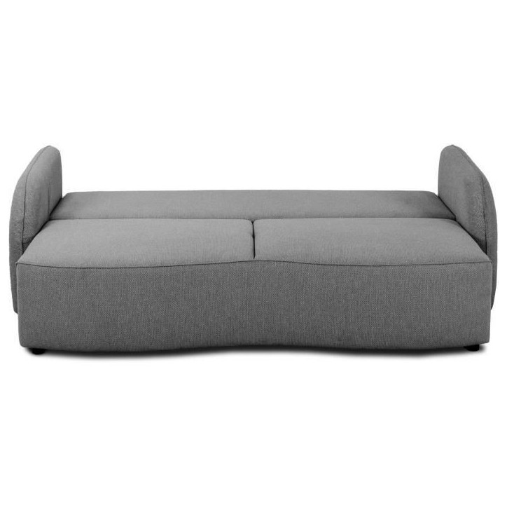 Canapé convertible BARI 3 places - Tissu anthracite - Coffre de rangement - L215 x H89 x P100 cm Canapé convertible BARI 3 places - Tissu anthracite - Coffre de rangement - L215 x H89 x P100 cm