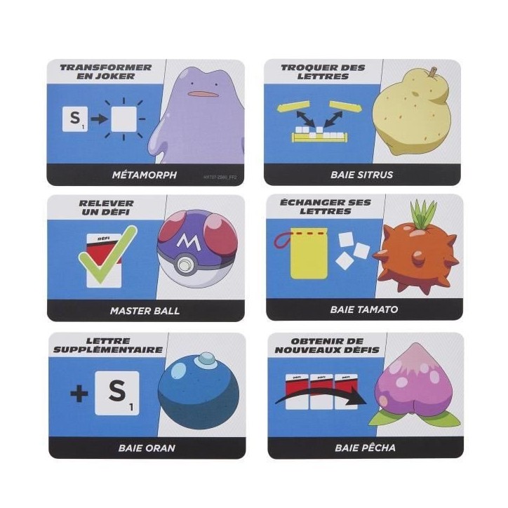 Scrabble Pokémon-Jeu de société familial avec 2 modes de jeu HXT27 Scrabble Pokémon-Jeu de société familial avec 2 modes de jeu HXT27