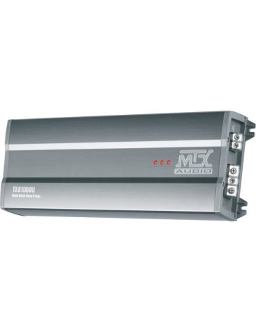 MTX TX81000D Amplificateur voiture Classe-D 1x1000W RMS @2O Télécommande EBC Filtres variables