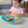 Fisher-Price-Table musicale en bois avec instruments de percussion HXT