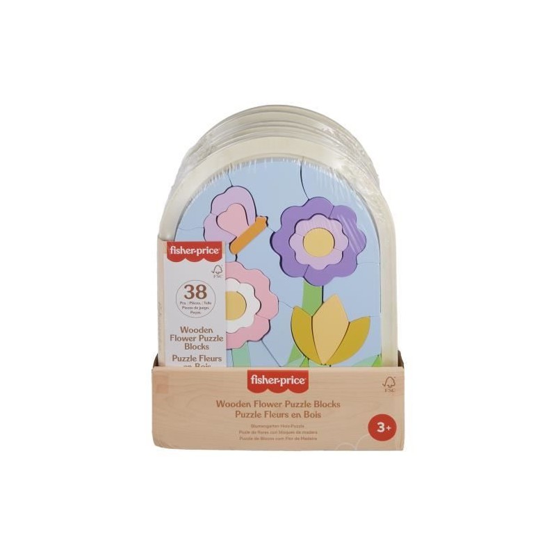 Fisher-Price-Puzzle Fleurs en Bois-Puzzle 37 pieces pour la maternell Fisher-Price-Puzzle Fleurs en Bois-Puzzle 37 pieces pour la maternell