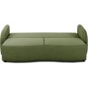 Canapé convertible BARI 3 places - Tissu olive - Coffre de rangement