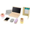 FISHER-PRICE Set de télétravail en Bois, 9 éléments avec ordinateu