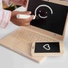 FISHER-PRICE Set de télétravail en Bois, 9 éléments avec ordinateu