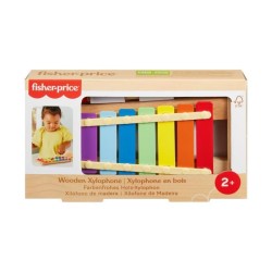 Fisher-Price-Xylophone en bois, instrument de musique avec 2 pieces H