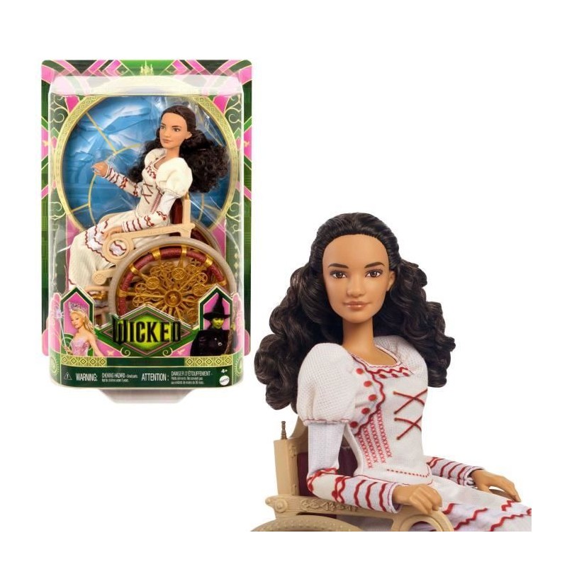 Mattel-Wicked-Poupée Nessarose avec tenue et accessoires - Wicked - H Mattel-Wicked-Poupée Nessarose avec tenue et accessoires - Wicked - H