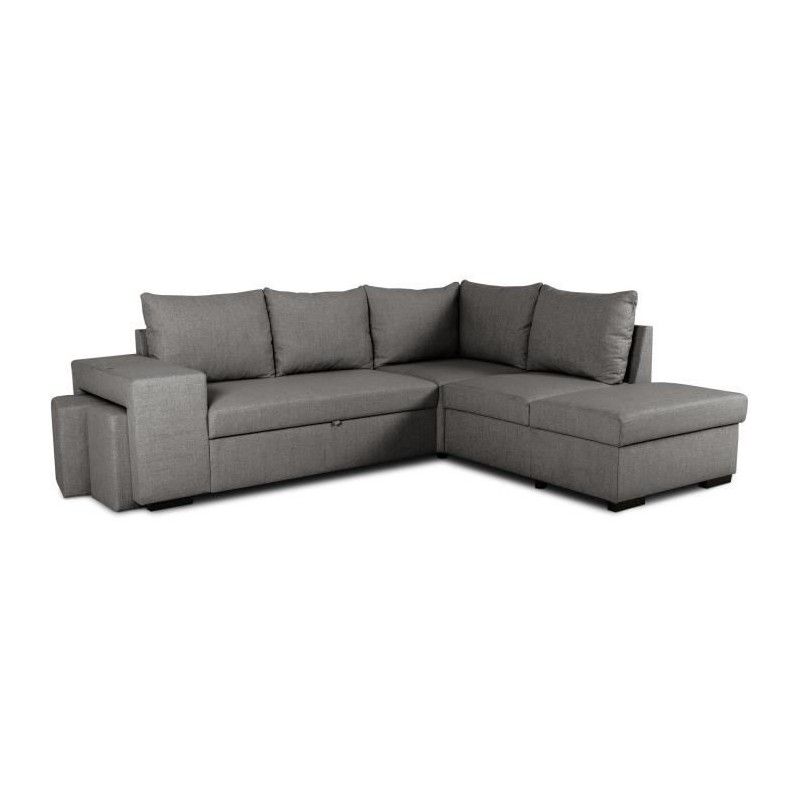 Canapé d'angle convertible réversible 4 places MITCHELL - Tissu Anth Canapé d'angle convertible réversible 4 places MITCHELL - Tissu Anth