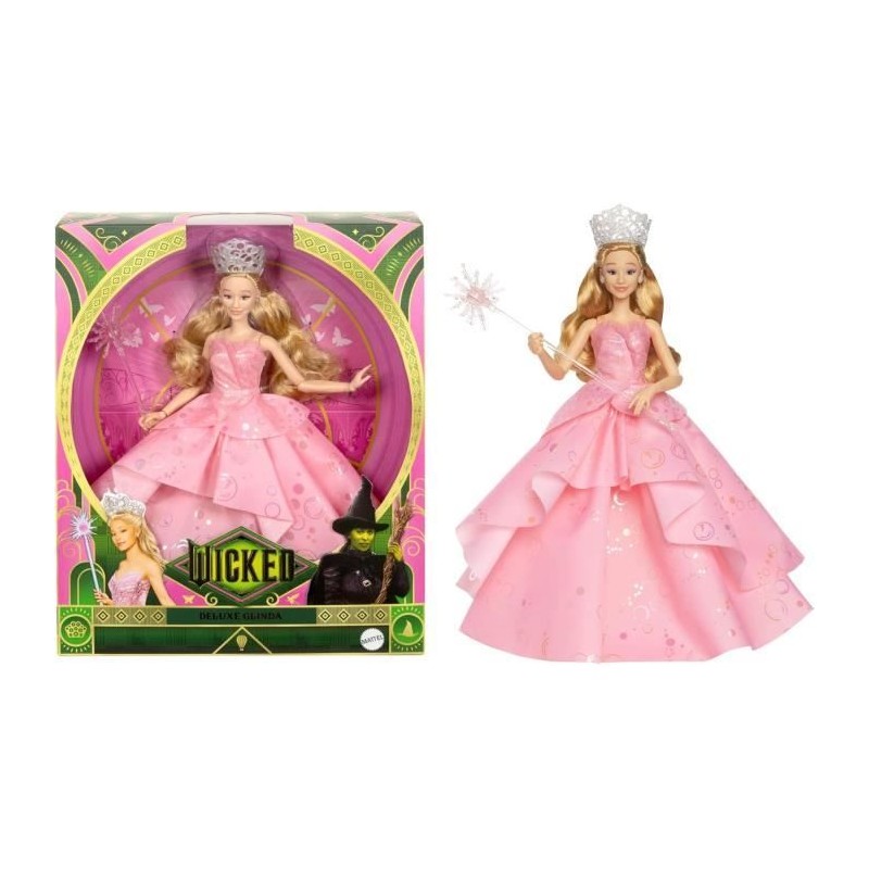 Mattel-Wicked-Poupée Glinda avec tenue amovible et accessoires - HXY3